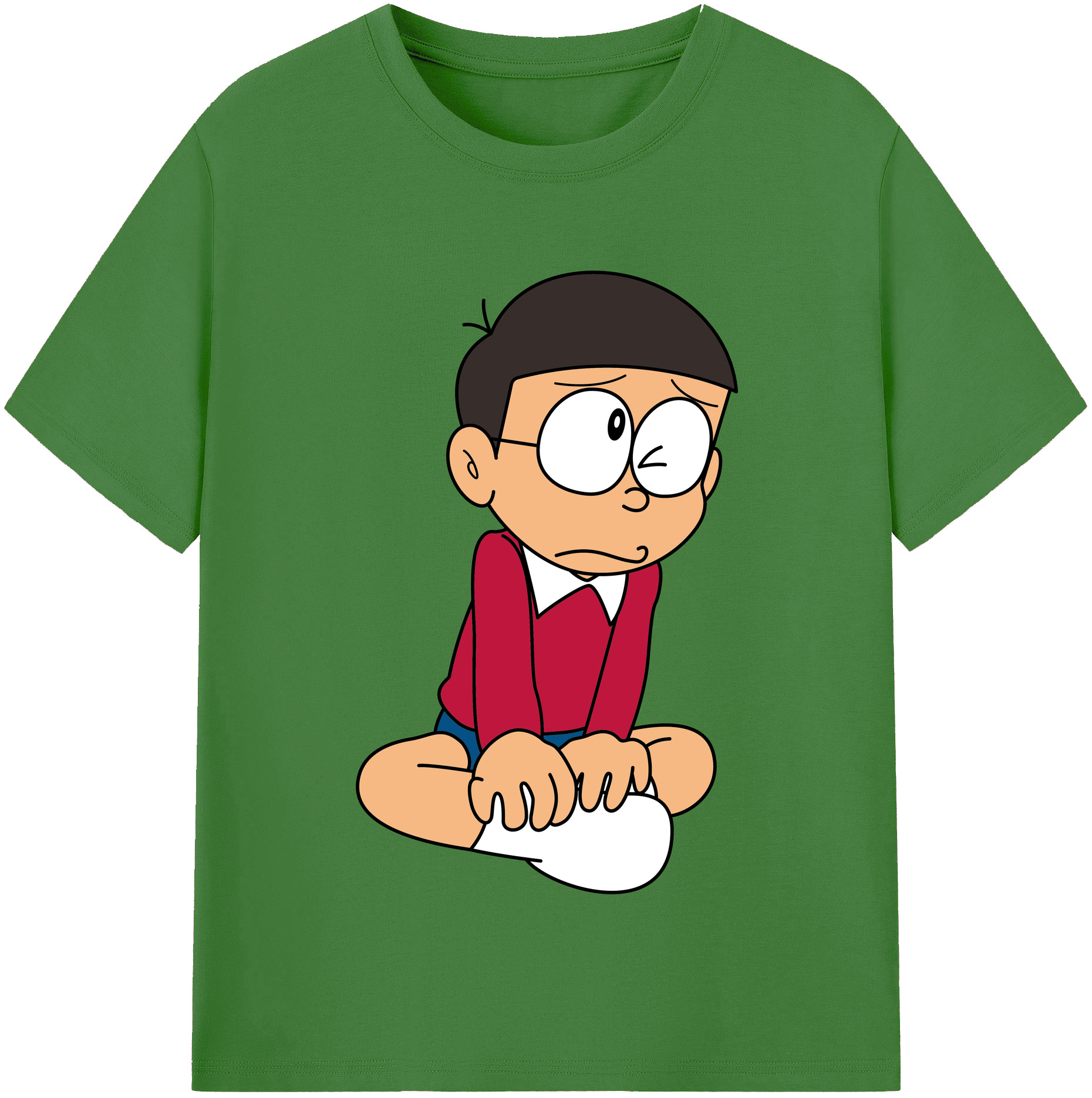 （画像用） ドラえもん 野比 のび太 Doraemon Nobita Nobi レディースカジュアルプリントTシャツ（綿100％）